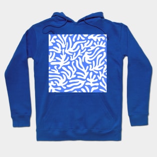 Santorini Summer / Modern Shapes on Azure Blue Hoodie